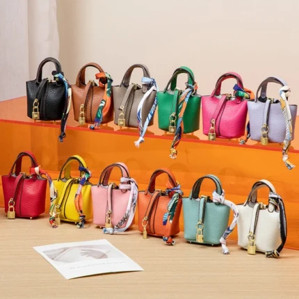 Colgante de Mini Bolso Creativo de Cuero diseñador Colgante de Bolso