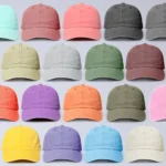 Gorra de papá de béisbol de algodón teñido con pigmento