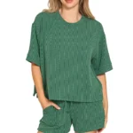 Camiseta Acanalada y Shorts, Conjunto de 2 piezas