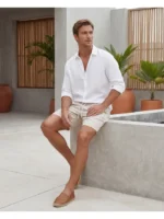 Short corto beige Classico - Imagen 2