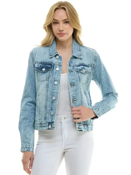 Chaqueta vaquera de algodón casual para mujer